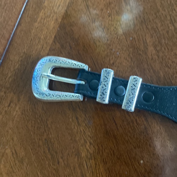 Brighton black leather belt with silver accents. 36 to 40 inches long. - Picture 9 of 10